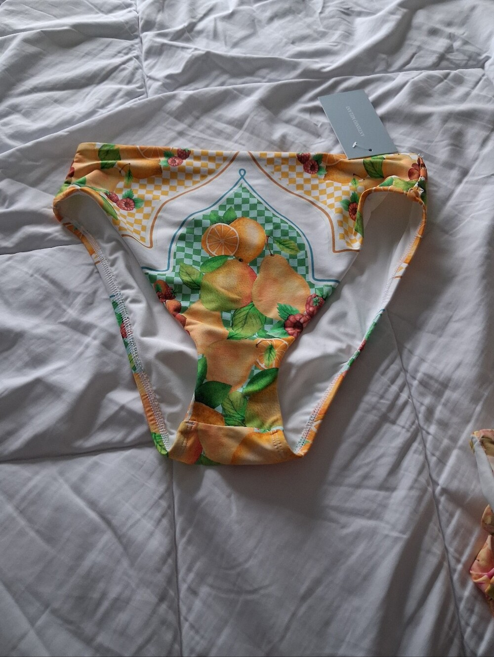 Antonio Melani Citrus Print Bikini Bottom Size Large NWT